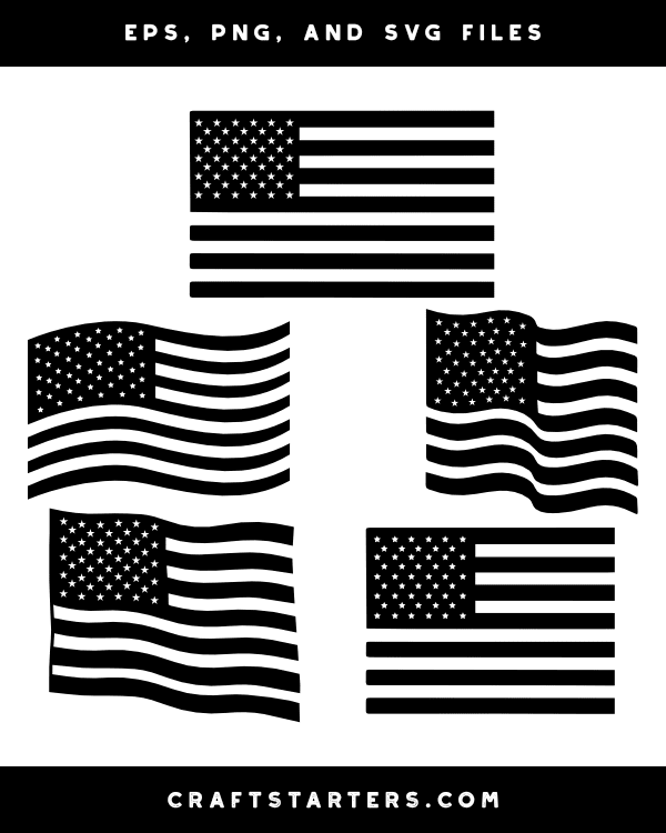 American Flag Silhouette Clip Art