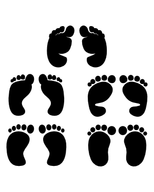 Baby Footprints Silhouette Clip Art
