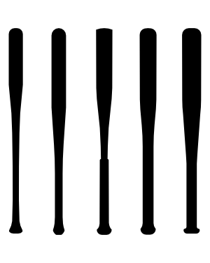 Baseball Bat Silhouette Clip Art