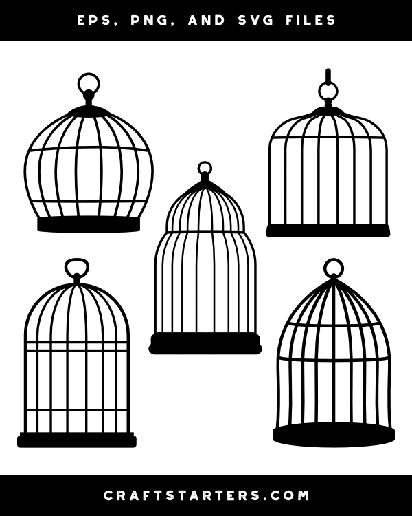 Bird Cage Silhouette Clip Art