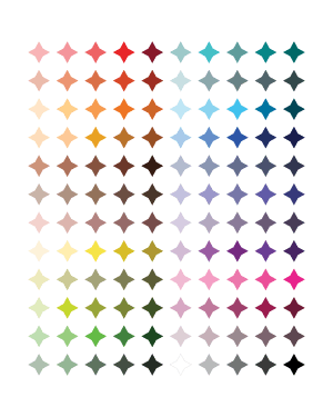 Colorful 4 Point Star Clip Art