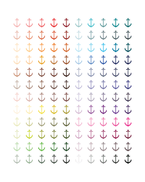 Colorful Anchor Clip Art