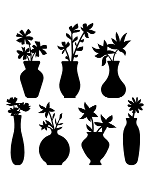 Flower Vase Silhouette Clip Art