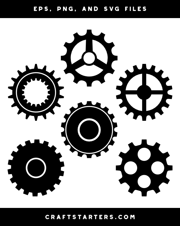 Gear Silhouette Clip Art