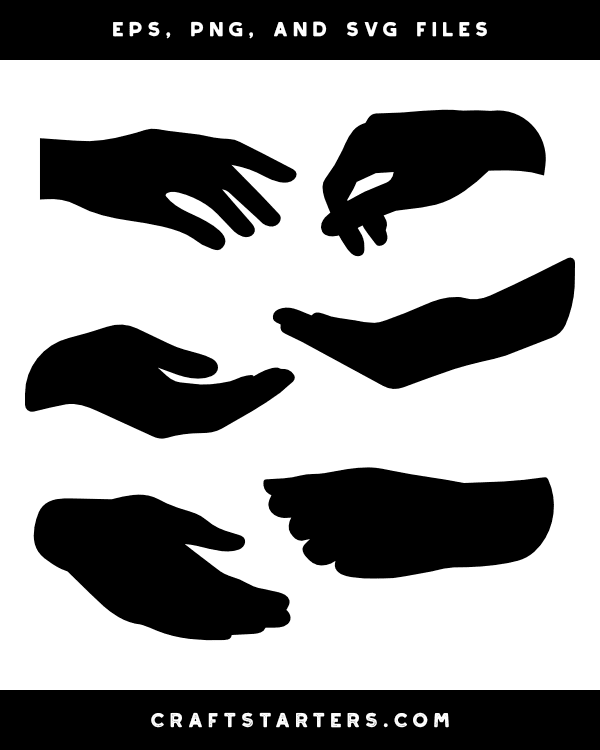 Giving Hand Silhouette Clip Art