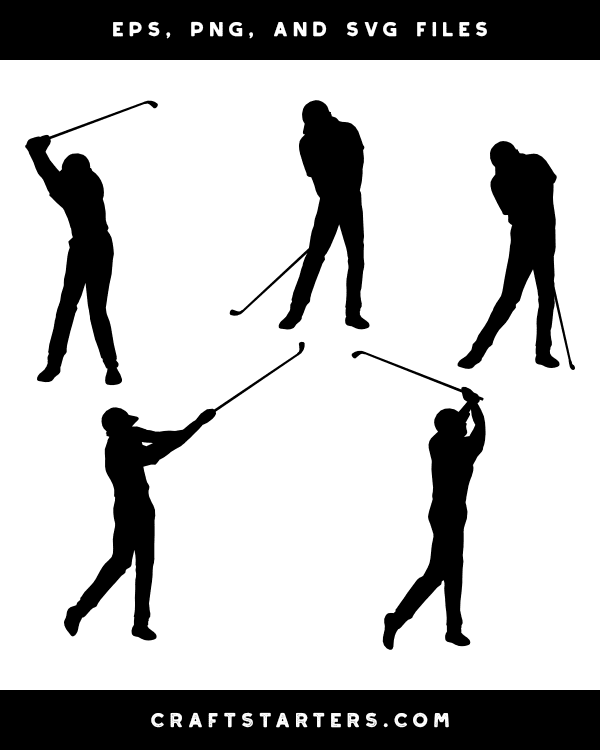 Golf Swing Silhouette Clip Art