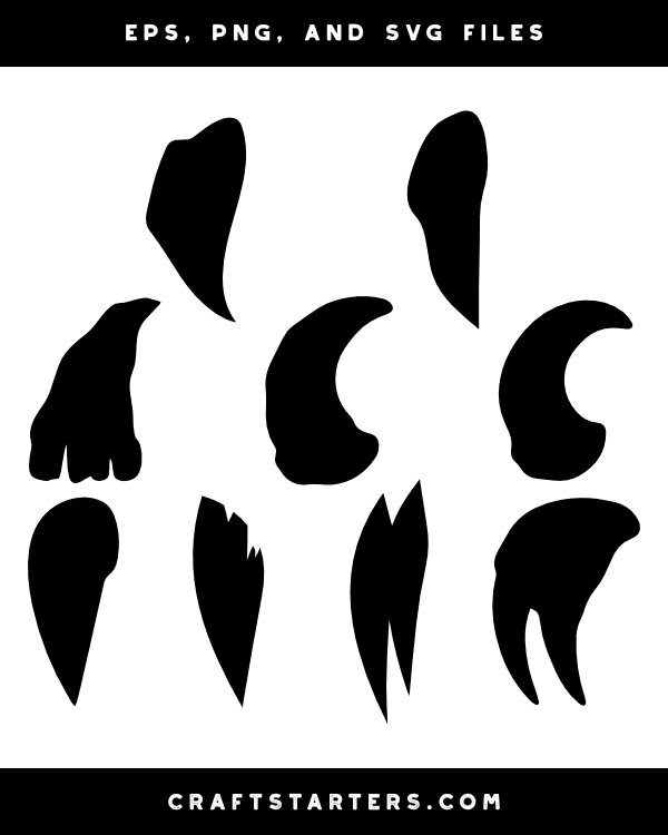 Monster Fang Silhouette Clip Art