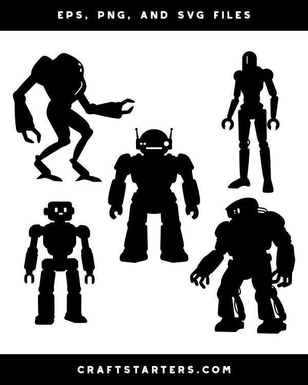 Robot Silhouette Clip Art