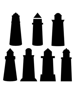 Simple Lighthouse Silhouette Clip Art