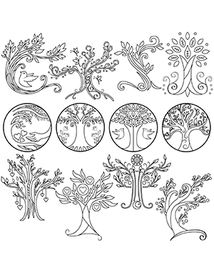 Tree of Life Digital Stamps