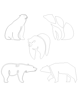 Abstract Polar Bear Patterns