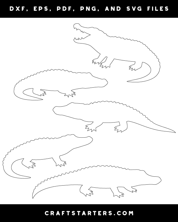 Alligator Side View Patterns