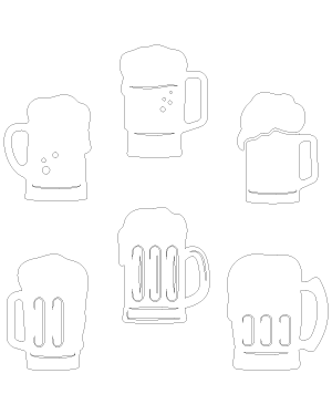 Beer Mug with Foam Patterns