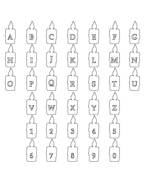 Candle Letter and Number Patterns