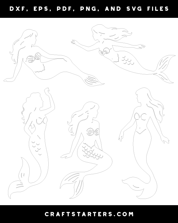 Detailed Mermaid Patterns