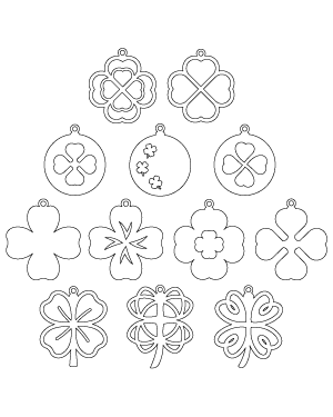 Four Leaf Clover Ornament Patterns