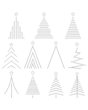 Minimalist Christmas Tree Patterns