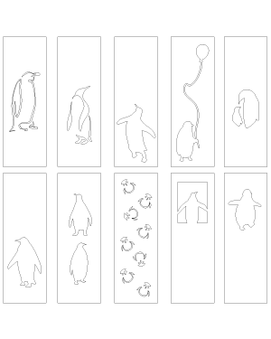 Penguin Bookmark Patterns