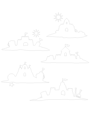 Sand Castle Scene Patterns