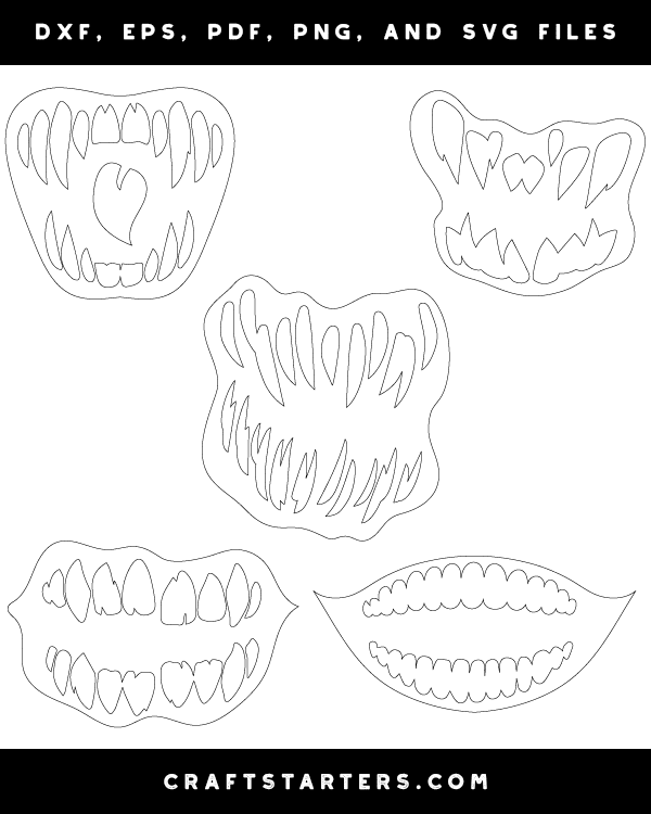 Scary Monster Mouth Patterns