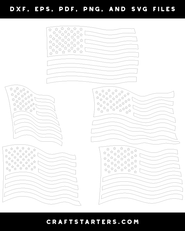 Waving American Flag Patterns