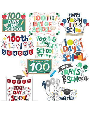 100th Day of School Clip Art