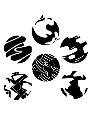 Abstract Earth Silhouette Clip Art