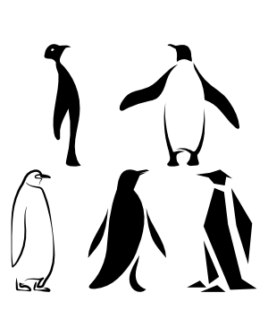 Abstract Penguin Silhouette Clip Art
