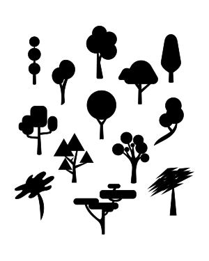 Abstract Tree Silhouette Clip Art