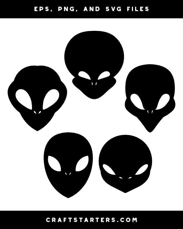 Alien Head Silhouette Clip Art