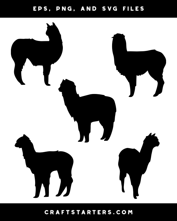 Alpaca Silhouette Clip Art
