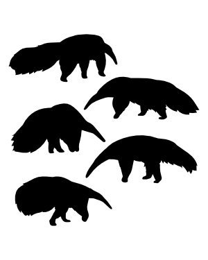 Anteater Silhouette Clip Art