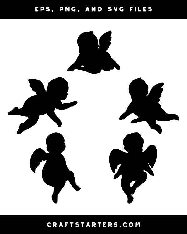 Baby Angel Silhouette Clip Art