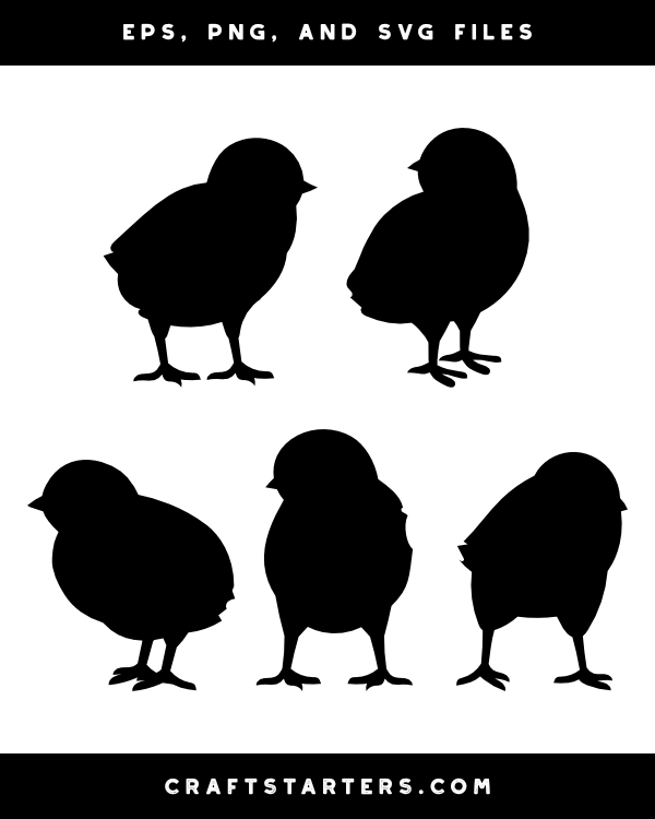 Baby Chick Silhouette Clip Art