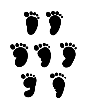 Baby Footprint Silhouette Clip Art