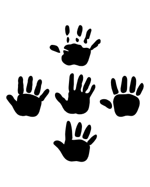 Baby Handprint Silhouette Clip Art