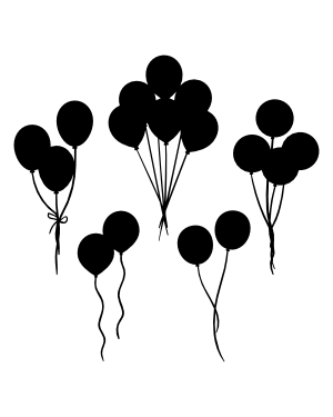Balloons Silhouette Clip Art