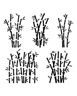 Bamboo Forest Silhouette Clip Art