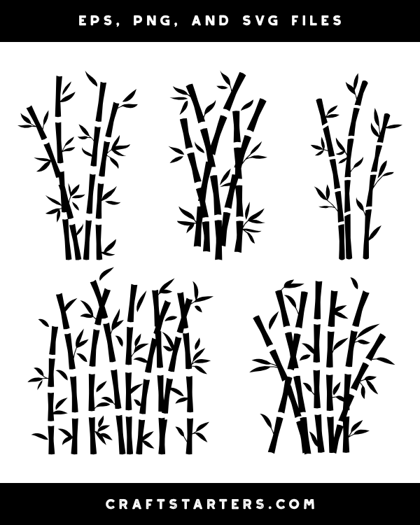 Bamboo Forest Silhouette Clip Art