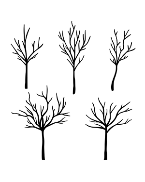 Bare Tree Silhouette Clip Art
