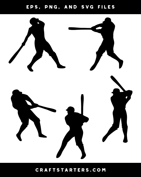 Baseball Batter Silhouette Clip Art