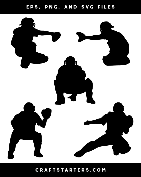 Free Vectors  Baseball (catcher) silhouette icon