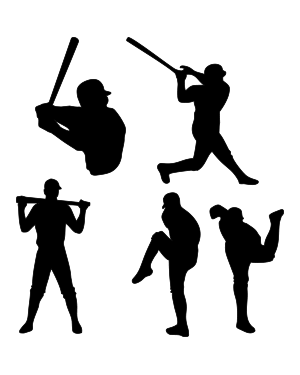 Baseball Player Silhouette Clip Art