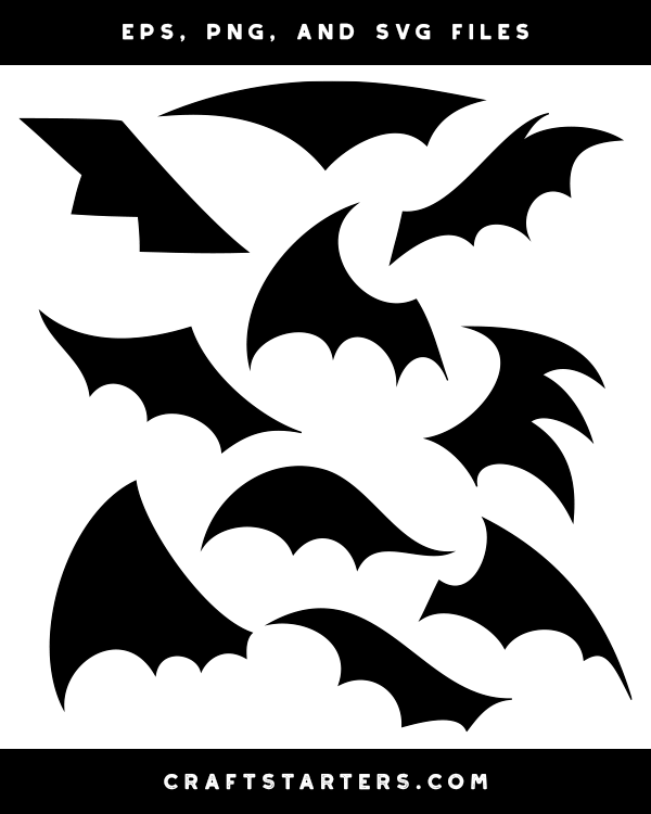 Bat Wing Silhouette Clip Art