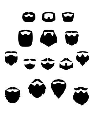 Beard And Mustache Silhouette Clip Art