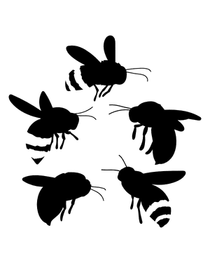 Bee Silhouette Clip Art