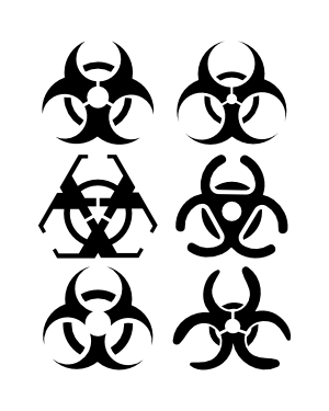 Biohazard Symbol Silhouette Clip Art