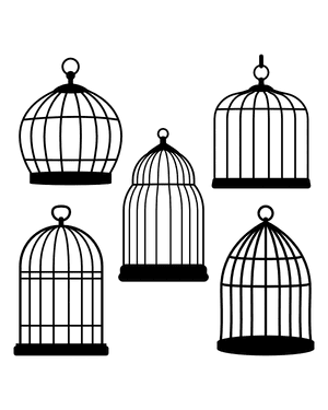 Bird Cage Silhouette Clip Art