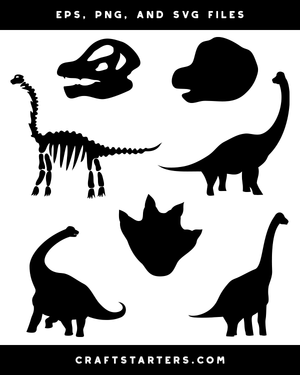 Brachiosaurus Silhouette Clip Art