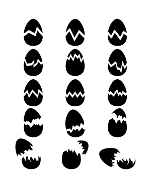 Broken Egg Silhouette Clip Art